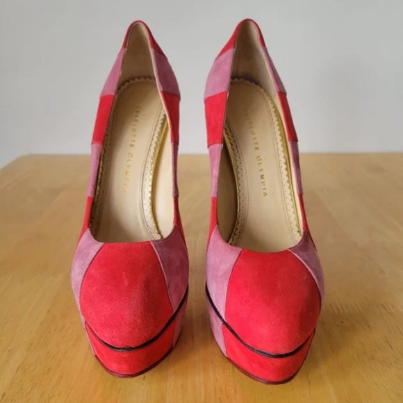Charlotte Olympia Priscilla platform heels red purple 40 - Picture 2 of 6